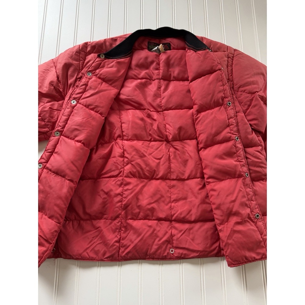 Vintage 10X Sport Clothing Goose Down Puffer Jacket Pink Snap‎ M USA Made - Picture 3 of 12